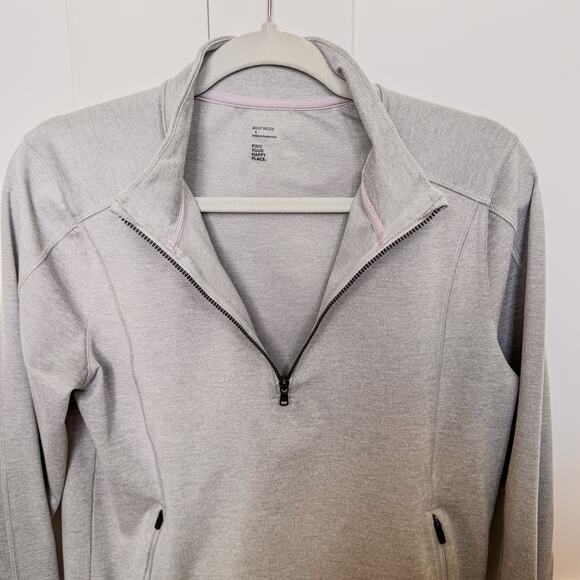 Men’s Gilly Hicks Gray Quarter Zip Long Sleeve Pullover Sweatshirt, Men’s Small - Picture 7 of 7